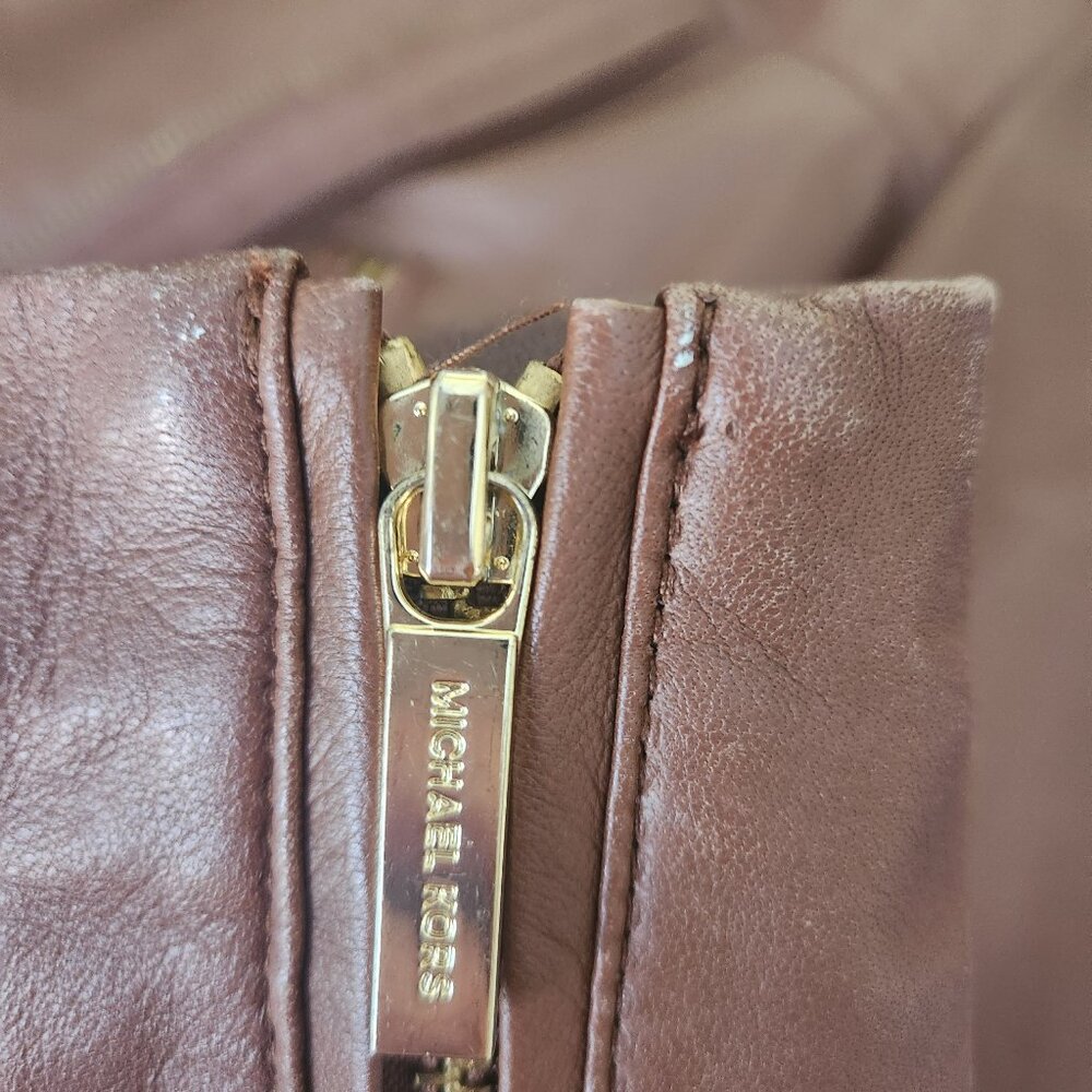 Michael Kors Leather Moto Jacket SZ 2 - Picture 8 of 8